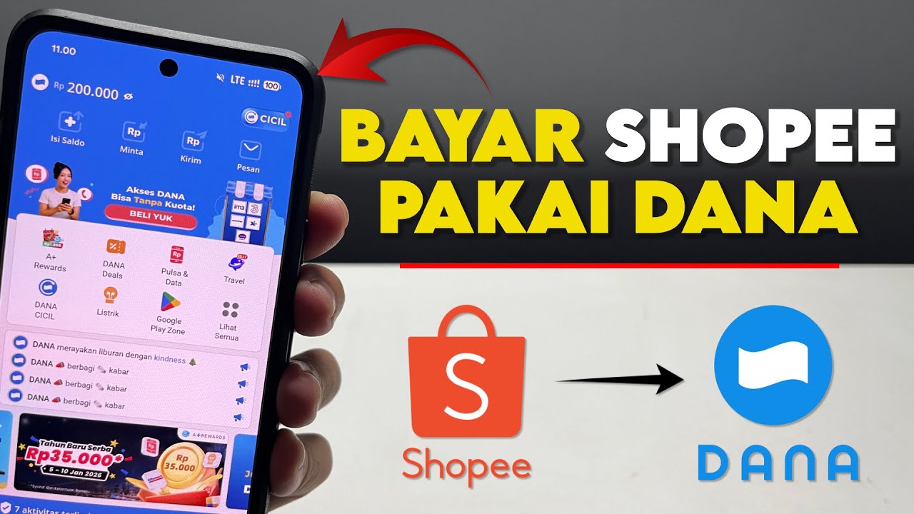 Cara Bayar Shopee Pakai DANA - Belanja di Shopee Bayar Pakai DANA