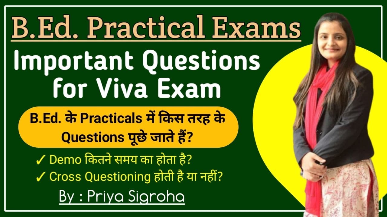 B.Ed. Viva Questions with Answers || B.Ed. Practical Exams Questions || Important Questions ||
