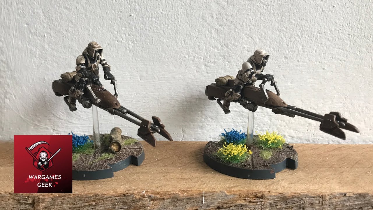 Star Wars Legion Speeder Bikes - How To Paint Wargames Miniatures
