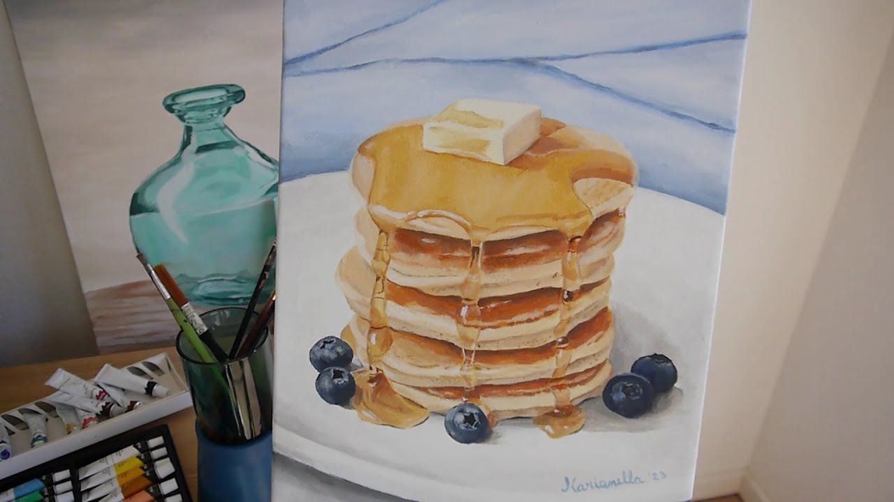 Speed Painting Pancakes | Acrylic | Time Lapse