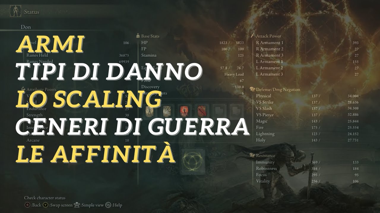 Capire Elden Ring - La guida definitiva a armi, danni, scaling soft caps, ceneri di guerra, affinità