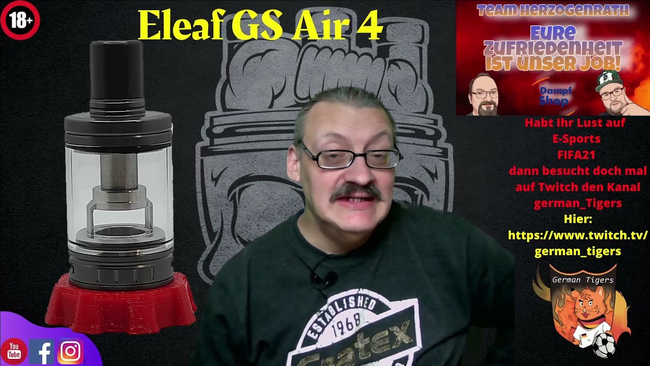 Eleaf GS Air 4 Verdampfer. Tank mit neuer Coil-Technik f&uuml;r die Mini iStick 2  sehr klein.