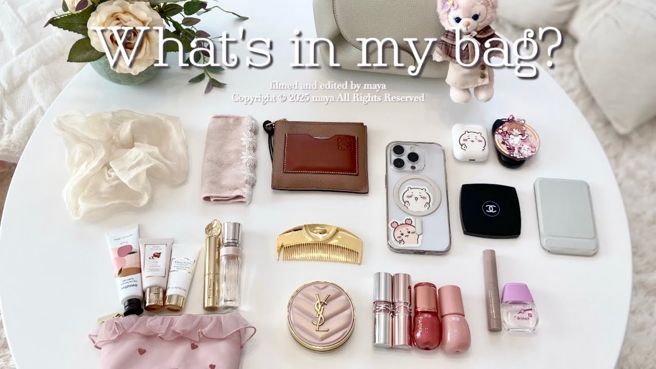 what's in my bag?┊お出かけする日の小さいバッグの中身紹介🐈🎀可愛いものが好きな社会人( ^-^)⊃⌒︎︎♡