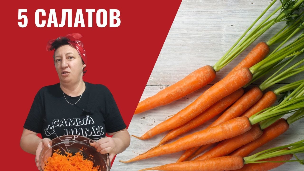 #246 5 салатов из моркови 🌟 Просто, быстро, оригинально