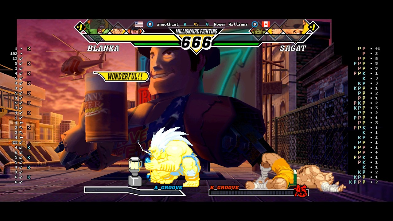 Capcom Vs. SNK 2 - 🇺🇸 smoothcat(B) vs 🇨🇦 Roger_Williams(B) | Fightcade (2026-03-15 19:11 UTC)