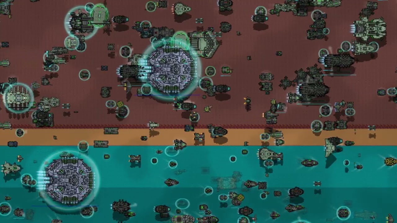 RustNet mega parade (Major Experimentals mod, Rusted Warfare)