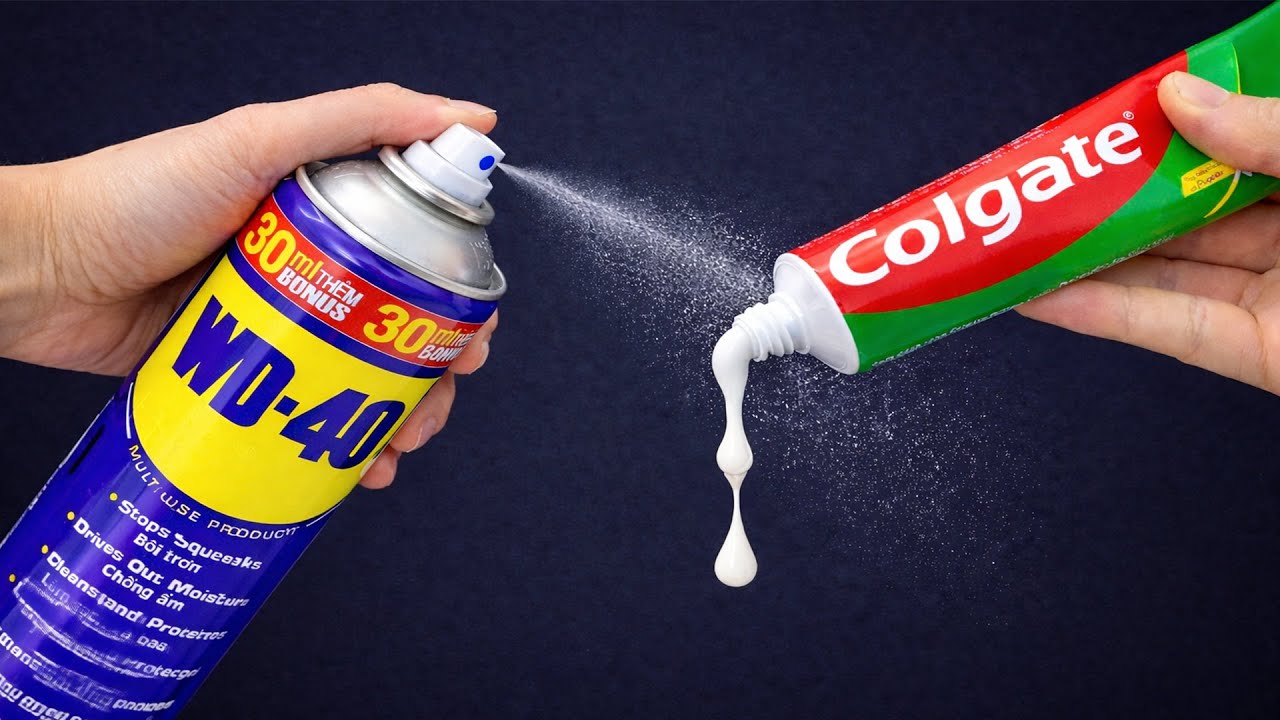 Распылите WD40 на зубную пасту — и посмотрите, что произойдёт, о чём большинство людей даже не подоз