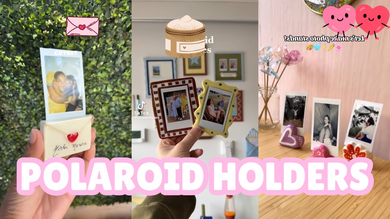 ✨ DIY Polaroid Holder Ideas You’ll Want to Try ASAP! | Polymer Clay & Air Clay Creations 🍓💖