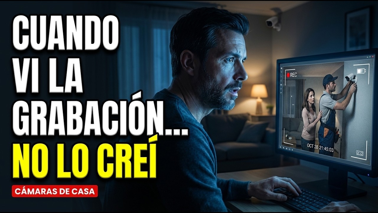 No le dije a mi esposa que el técnico vino a reparar las cámaras de casa… cuando revisé la grabación