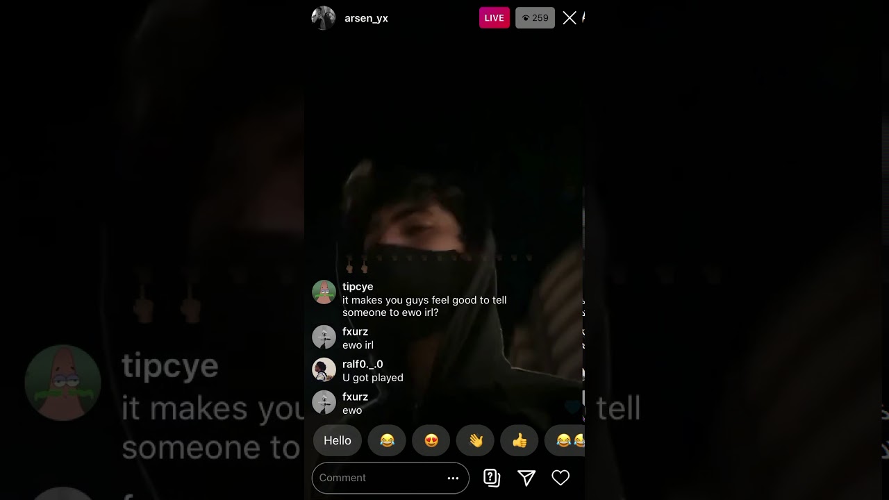 Arsen Y crying over GF leaves him