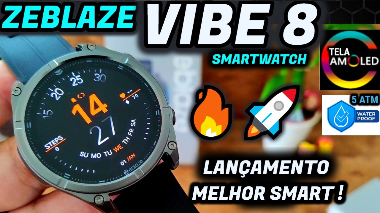 ZEBLAZE VIBE 8 LANÇAMENTO 2025 EM MÃOS ! TELA AMOLED 1.43