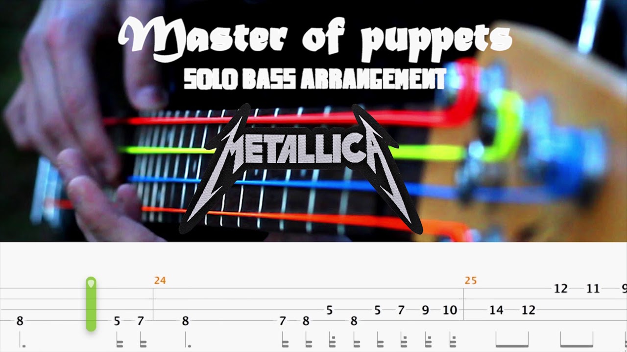 Metallica - Master Of Puppets ( Bass solo arrangement tabs )