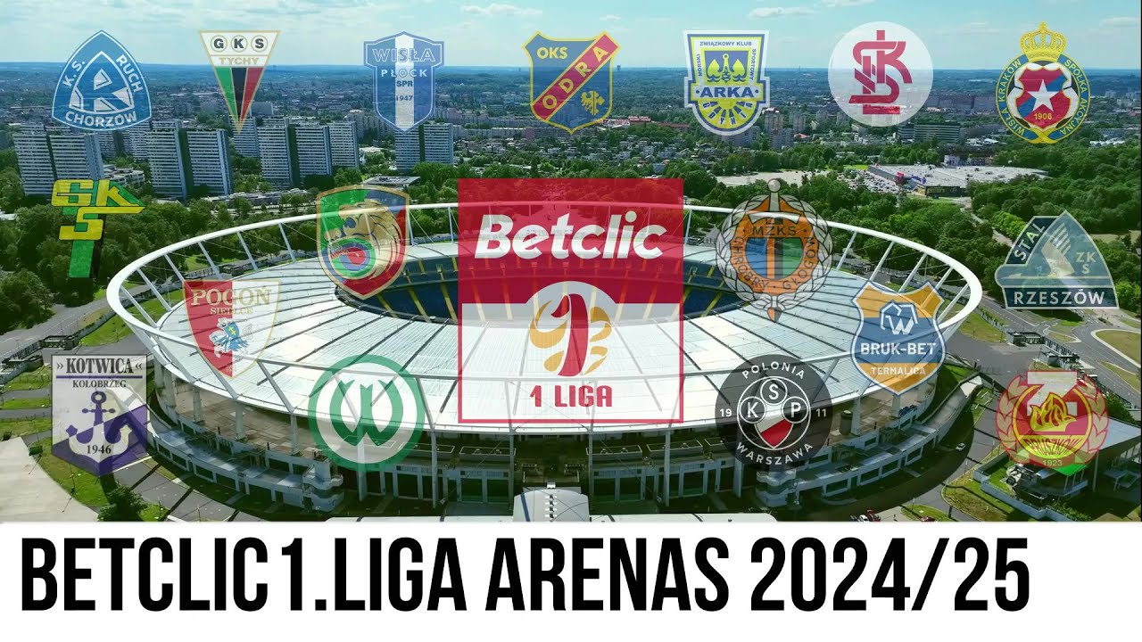 Betclic 1.liga  Stadiums 2024/25 🇵🇱 Stadiony