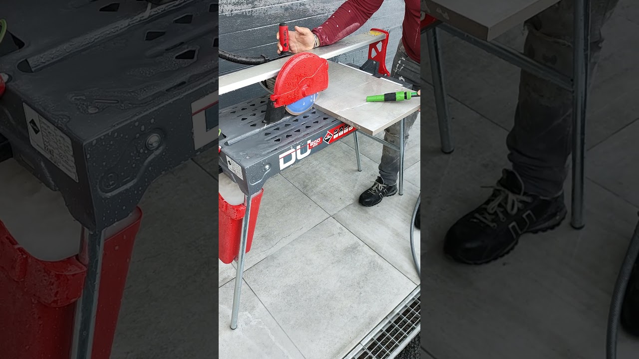 démonstration découpe avec RUBI EVO 200 grès cérame 2cm