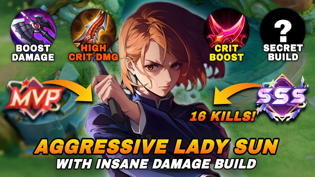CHINA LADY SUN AGGRESSIVE PLAYSTYLE SHREDDING ENEMIES WITH INSANE DAMAGE IN RANK! | HONOR OF KINGS!