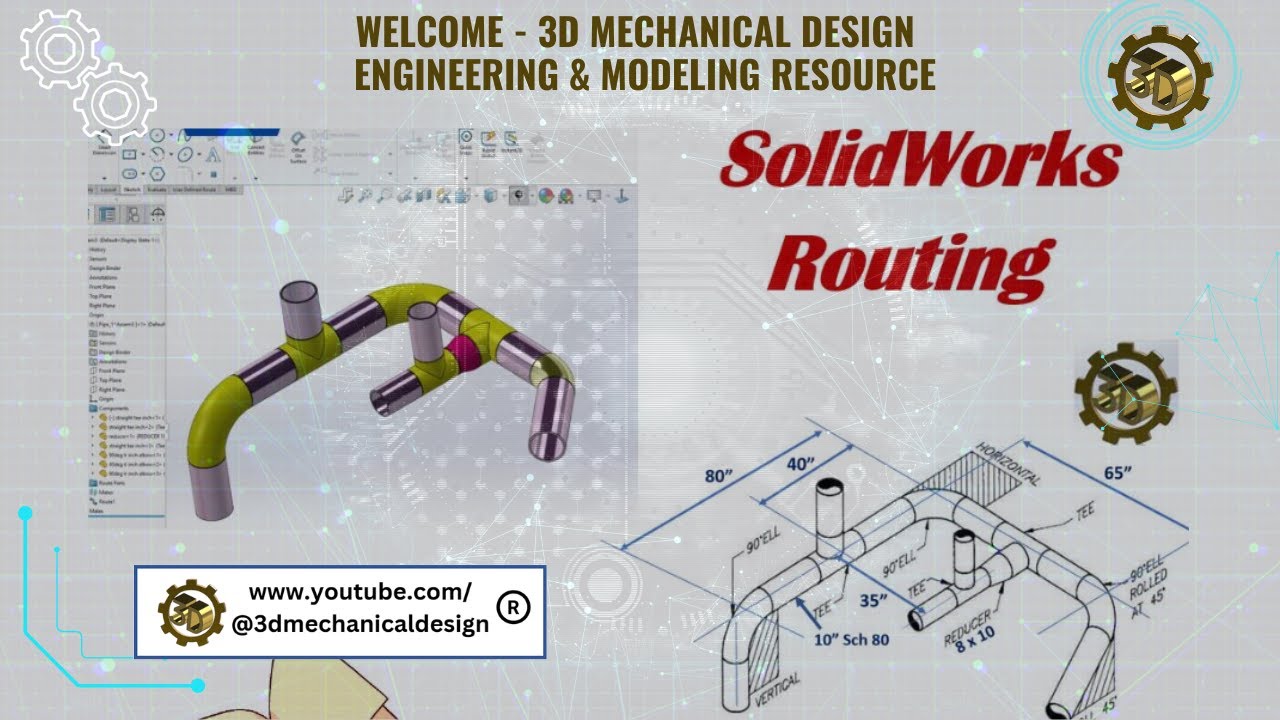 Step-by-Step Guide | Creating a 3D Piping Model from Drawings in #solidworks