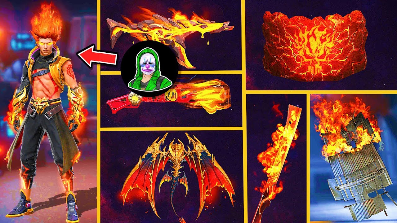 RETO: SOLO PUEDO USAR COSAS DE FUEGO🔥😱 FREE FIRE