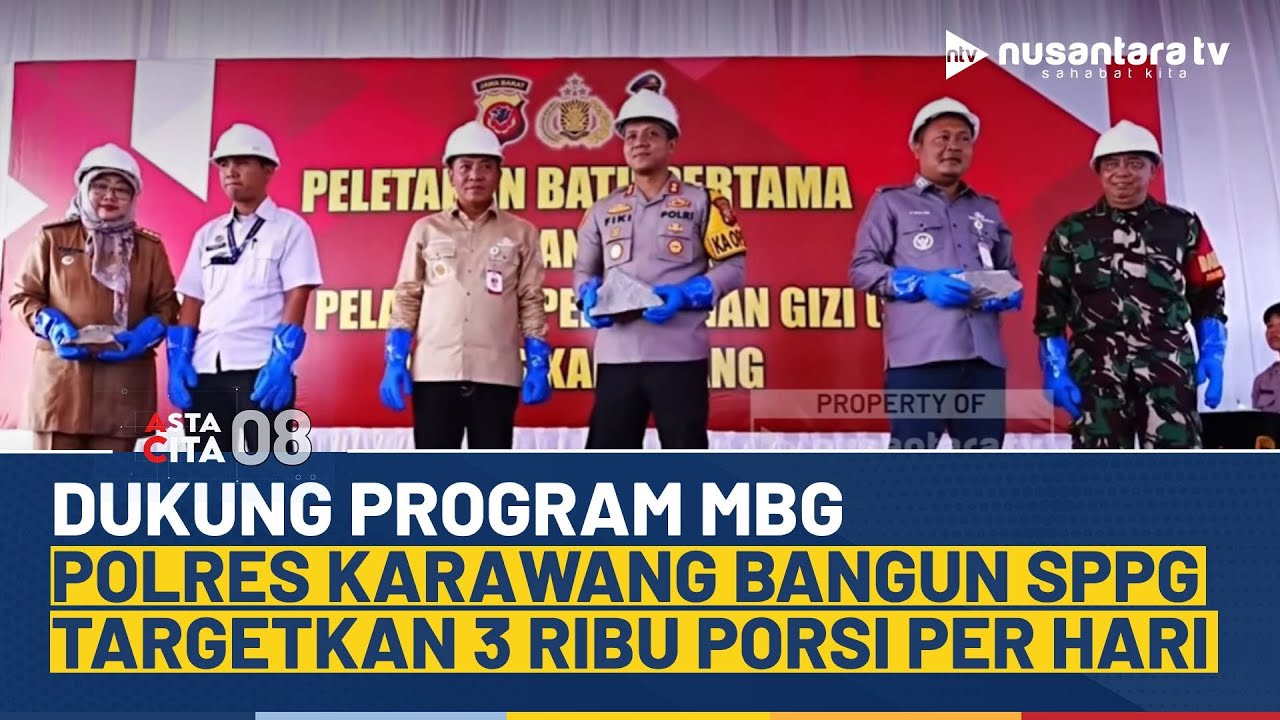 Resmi Bangun SPPG, Polres Karawang Targetkan Penuhi Gizi 3.000 Penerima MBG | ASTA CITA 08