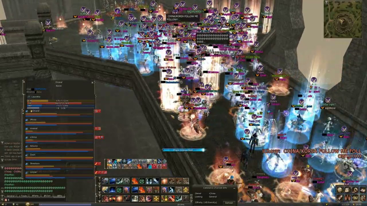 l2reborn  x1 Chronicle 5 - Mass Pvp at Baium Bishop POV