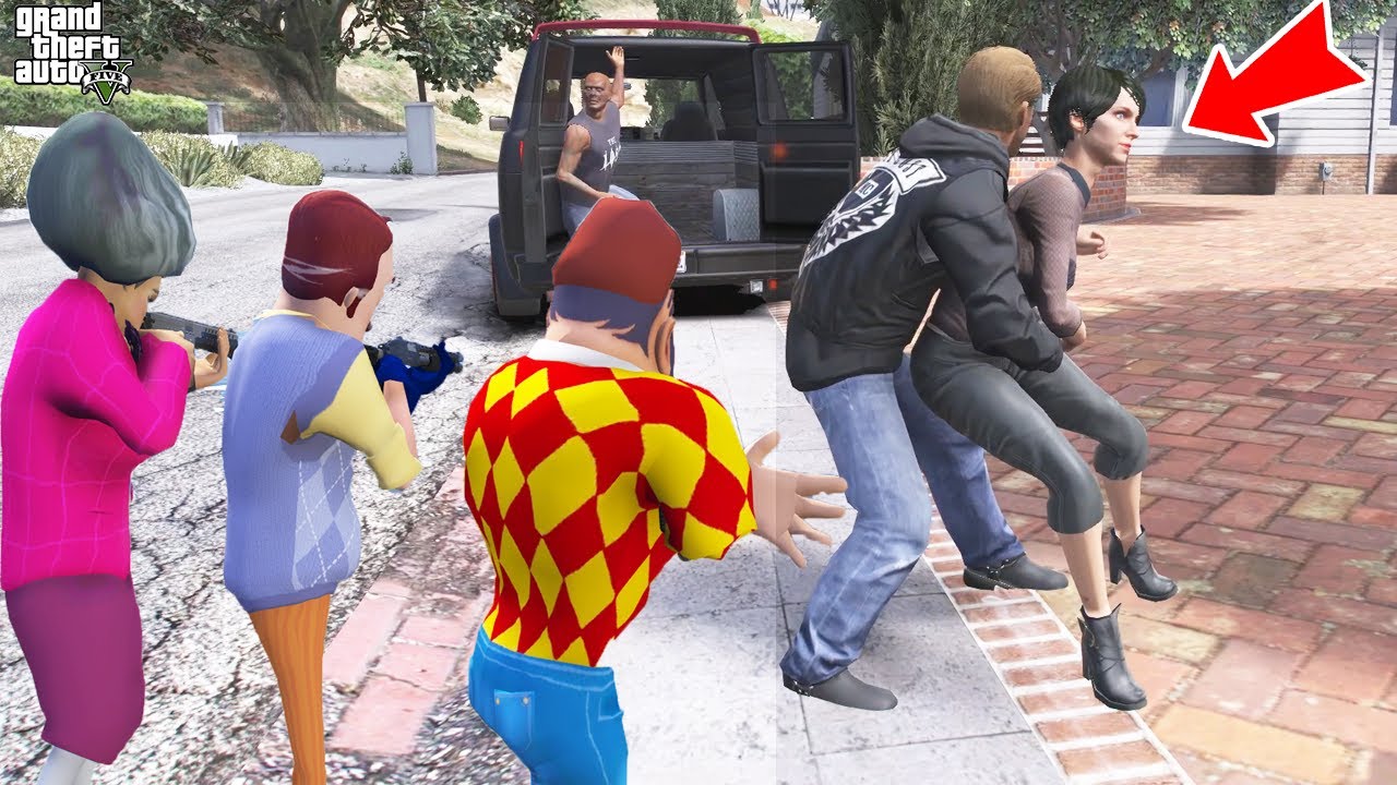 Hello Neighbor'ın Kızı Kaçırıldı Scary Teacher Dark Riddle Baby in Yellow GTA 5 Serisi