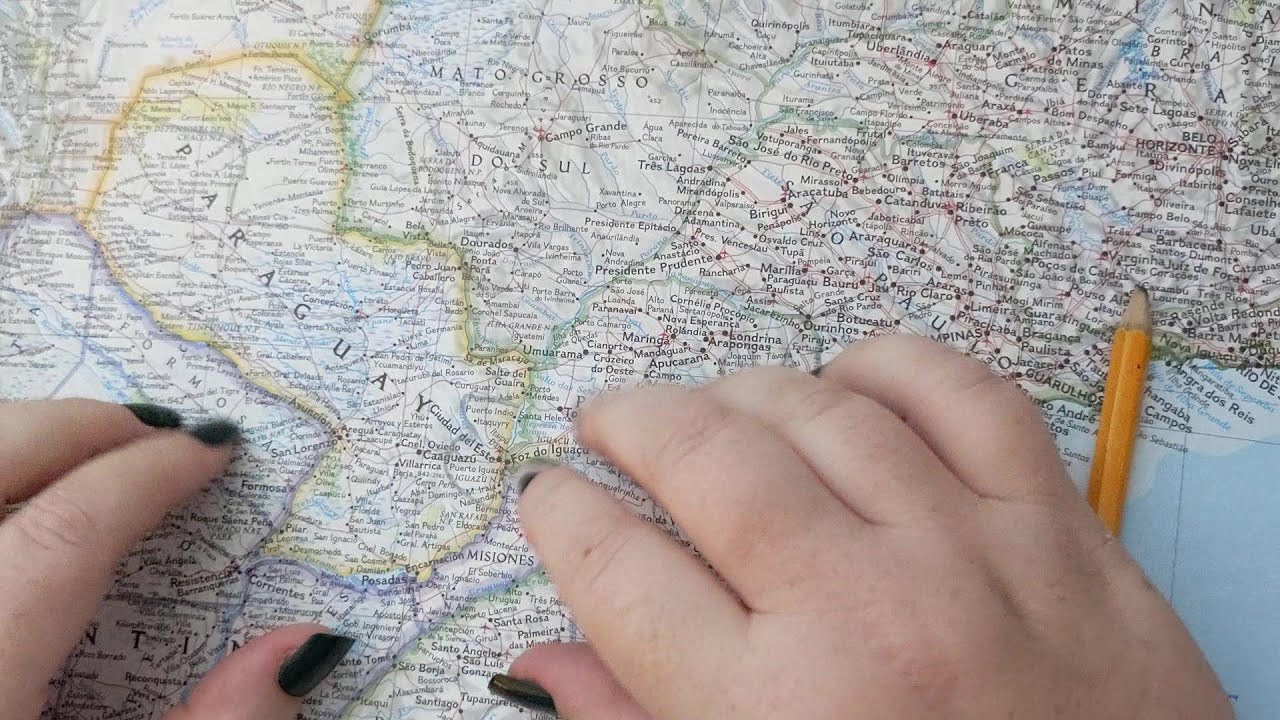 ASMR ~ Alto Paraguay & Alto Paraná, Paraguay History & Geography ~ Soft Spoken Map Tracing