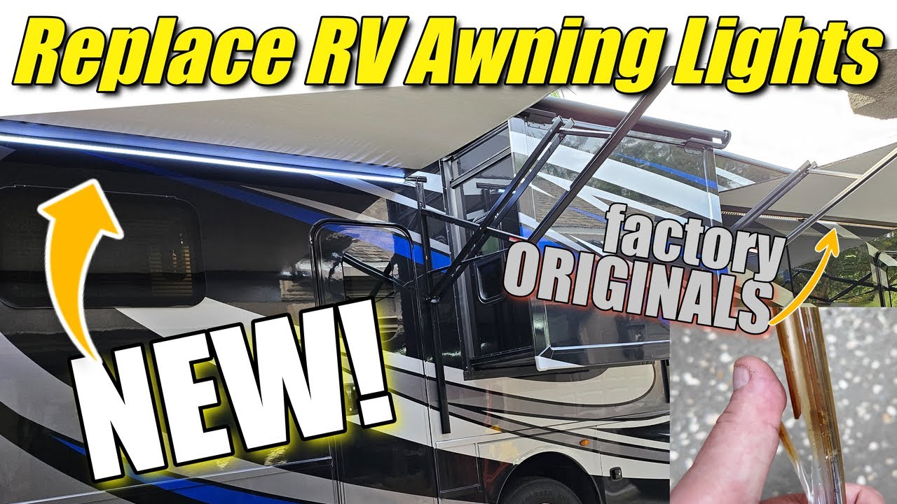Install or REPLACE your RV AWNING Light Strips | BRIGHTER!