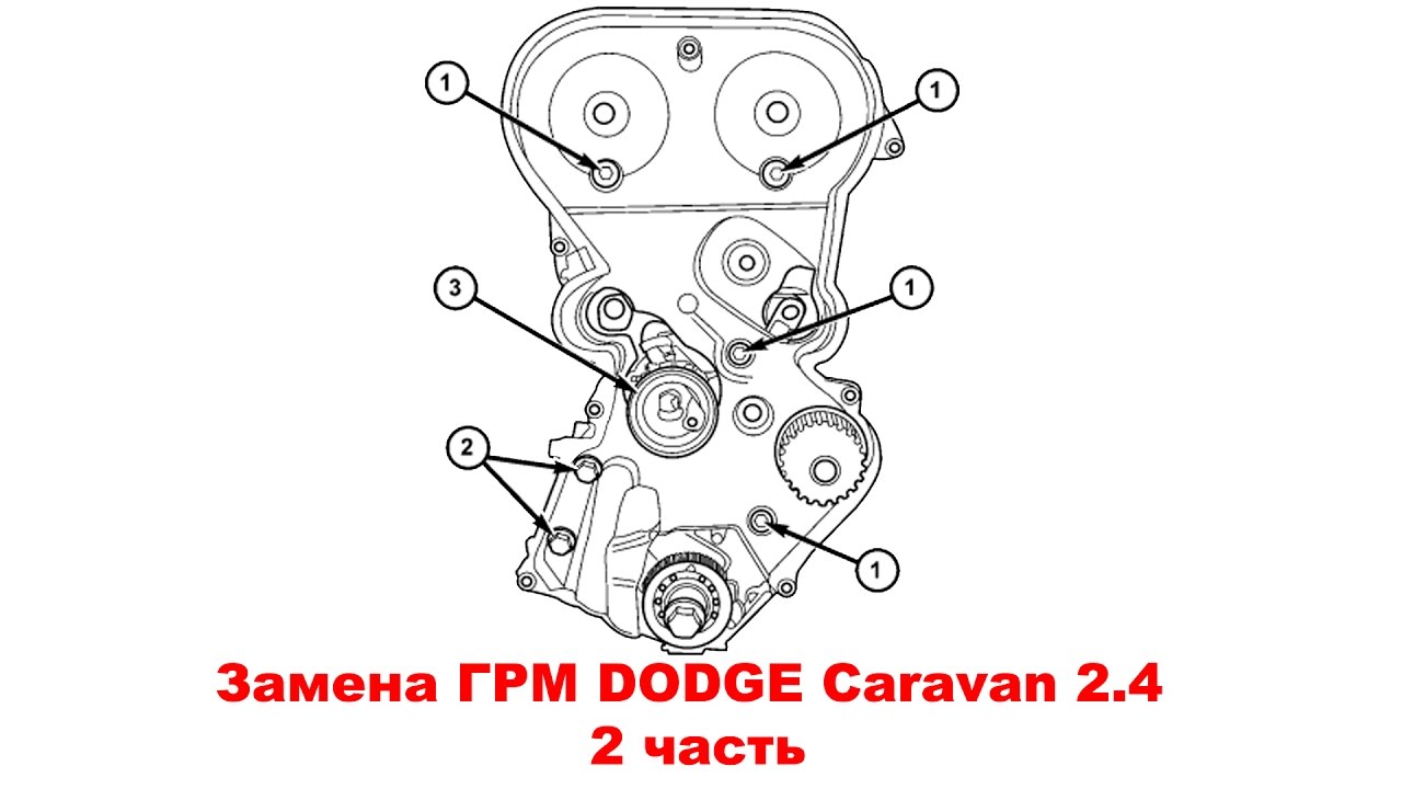 Замена ГРМ DODGE Caravan 2.4 (Chrysler Voyager). 2 часть.