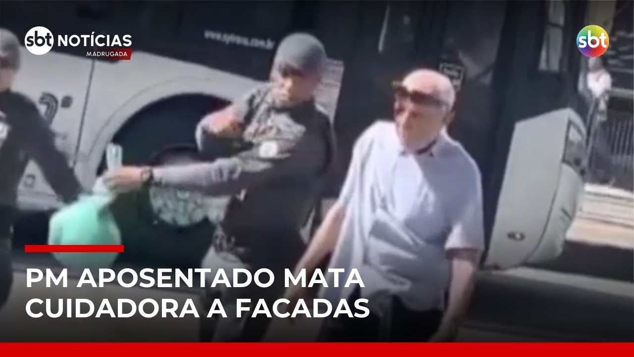 PM aposentado mata cuidadora a facadas; criminoso tinha histórico violento | #SBTNotícias