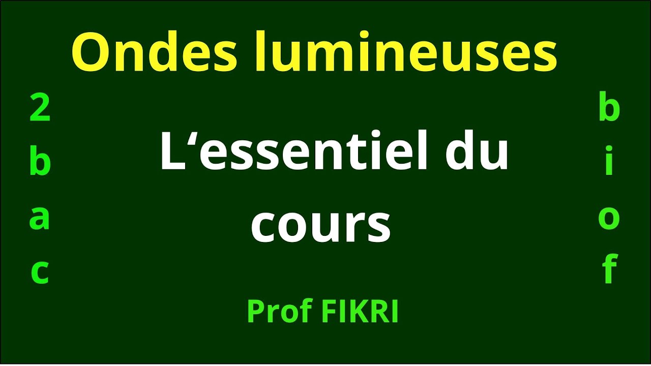 Ondes lumineuses