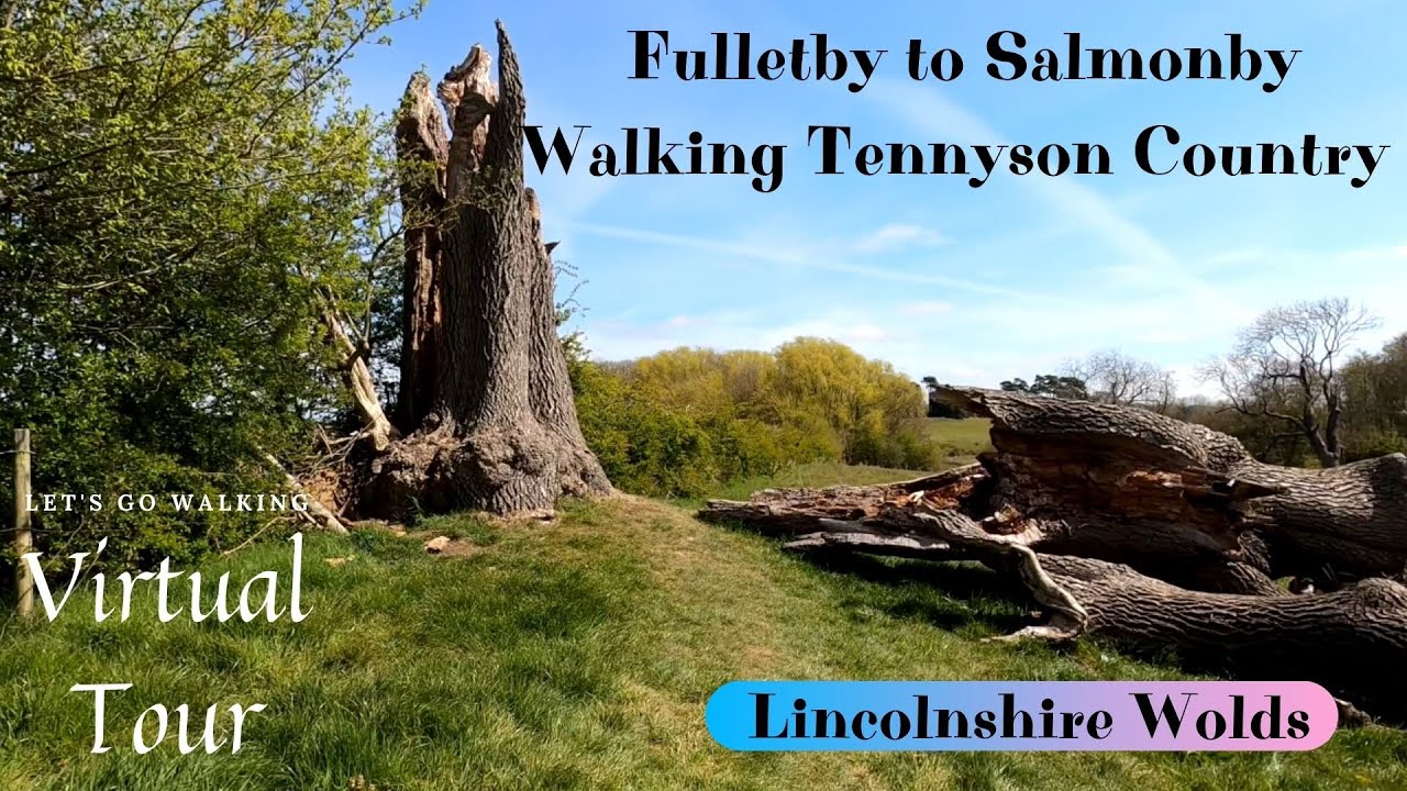 Fulletby to Salmonby , Walking Tennyson Country, Lincolnshire Wolds, Treadmill Virtual Walking Tour