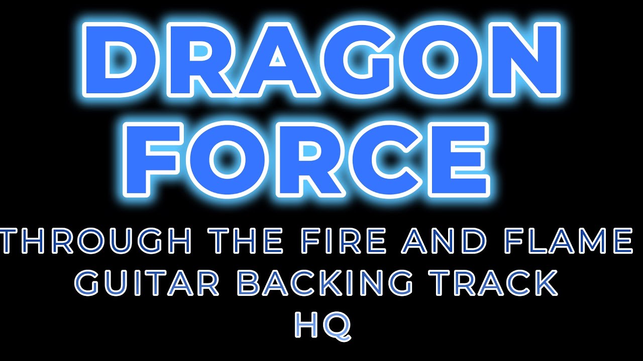 DRAGON FORCE - Through the Fire and Flames (C#m) GUITAR BACKING TRACK