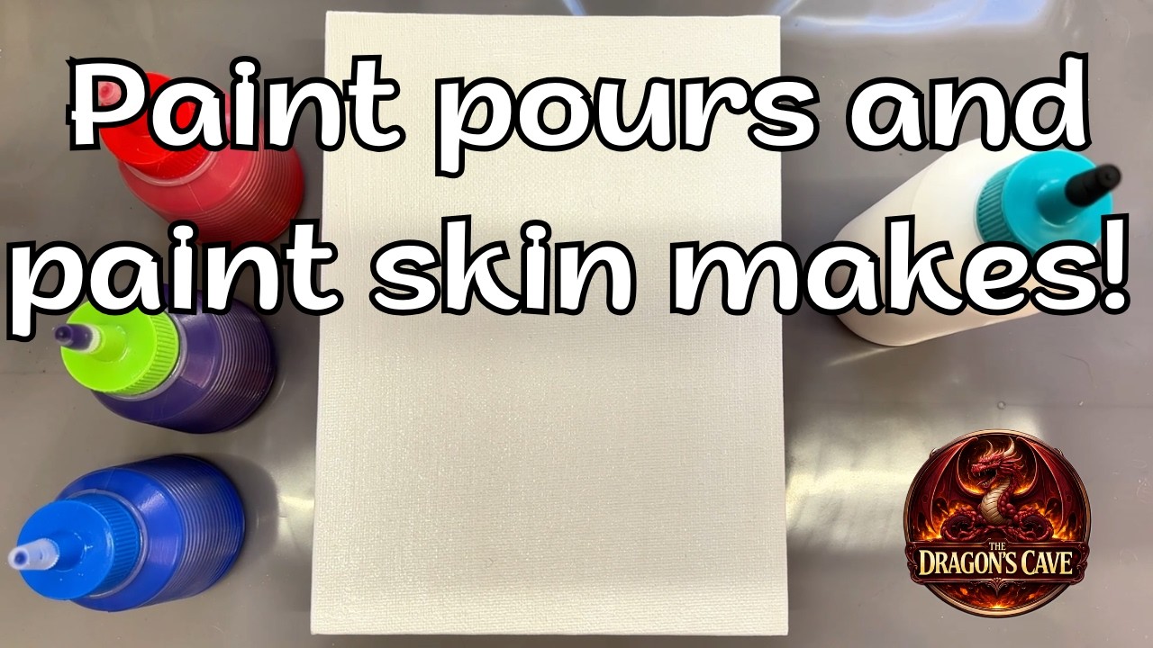 I poured acrylic paint and turned the leftover skins into beautiful crafts