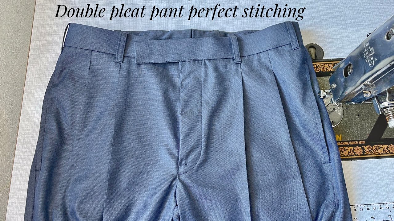 😮😮double pleat pant perfect stitching easy method / pant full stitching part 1