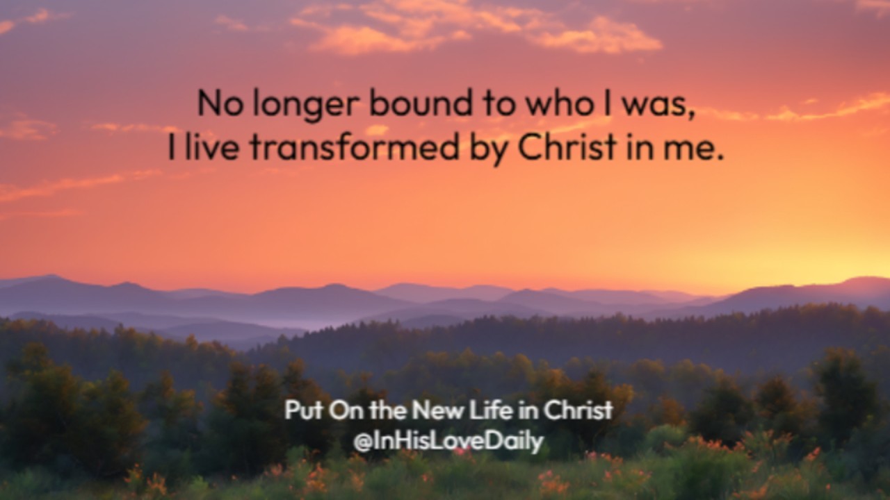 Put On the New Life in Christ (Ephesians 4:24)