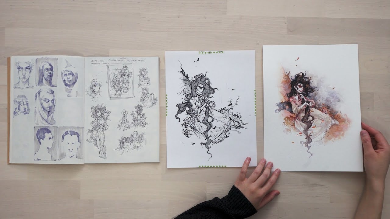 How to Ink Characters with Comic Artist Cosmic Spectrum aka Yana Bogatch | Class Excerpt