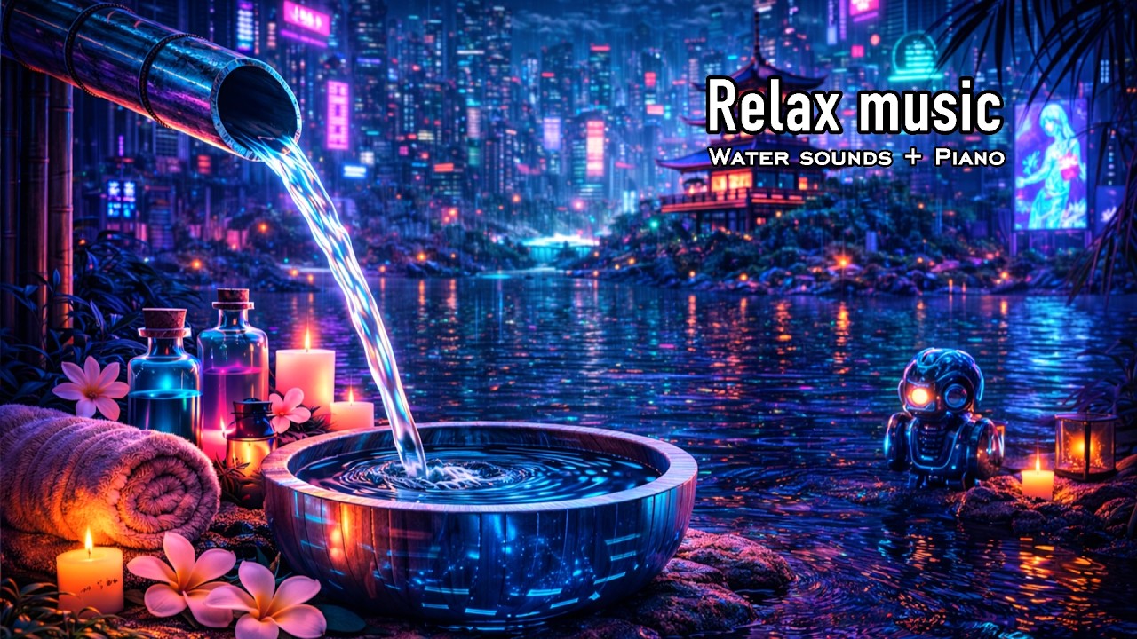 Relaxing music, Piano Sleep Music🍀 (No Ads) • Spa • Deep Rest 💤 Soothing Water Sounds, Meditation
