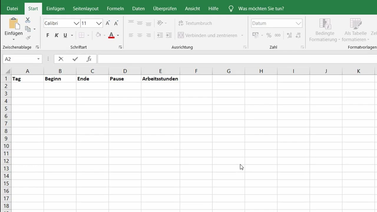 Excel: Arbeitszeiten berechnen &ndash; einfache Zeiterfassung