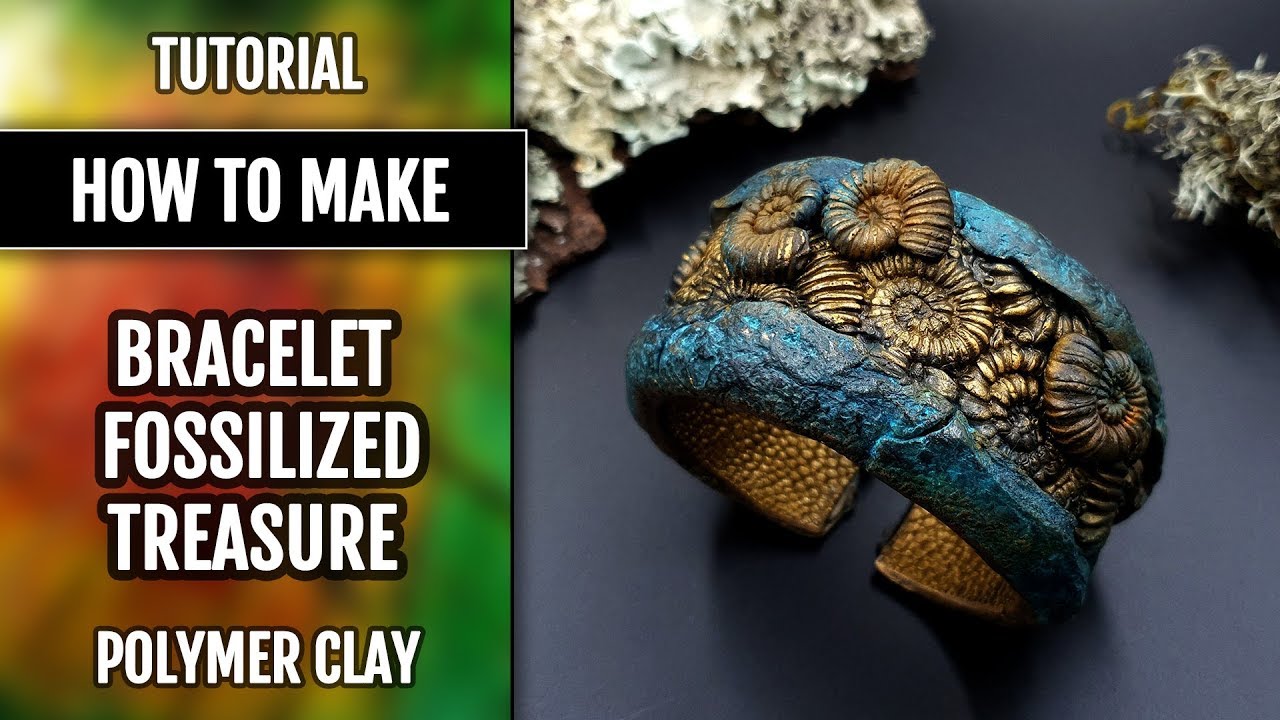 How to make Unique Bracelet with Faux Fossil Ammonites in Rock!