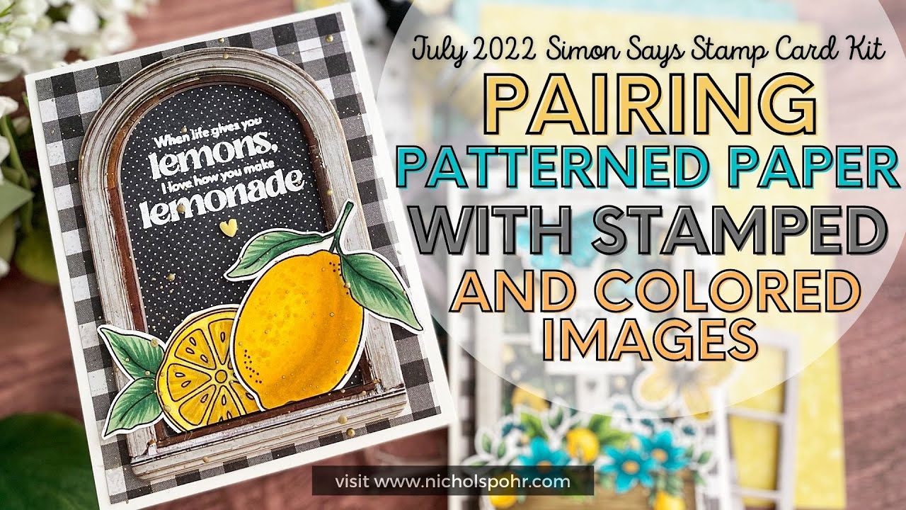 Pairing Patterned Paper with Stamped and Colored Images