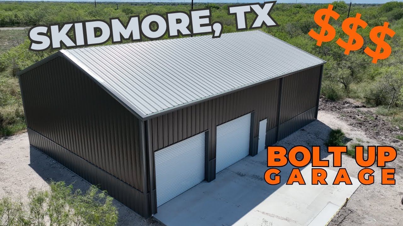 Bolt up Metal Building Pricing and Tour | 40x60 Red Iron in Skidmore, TX | WolfSteel Buildings