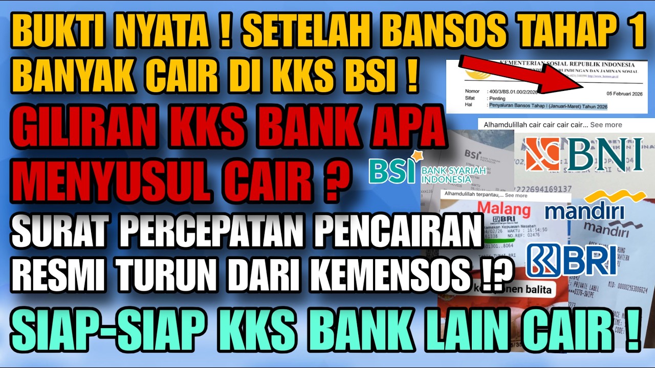 BUKTI NYATA ! PENCAIRAN BANSOS THP 1 DIPERCEPAT !? SURAT KEMENSOS TURUN ! BENARKAH PKH KKS BRI CAIR?