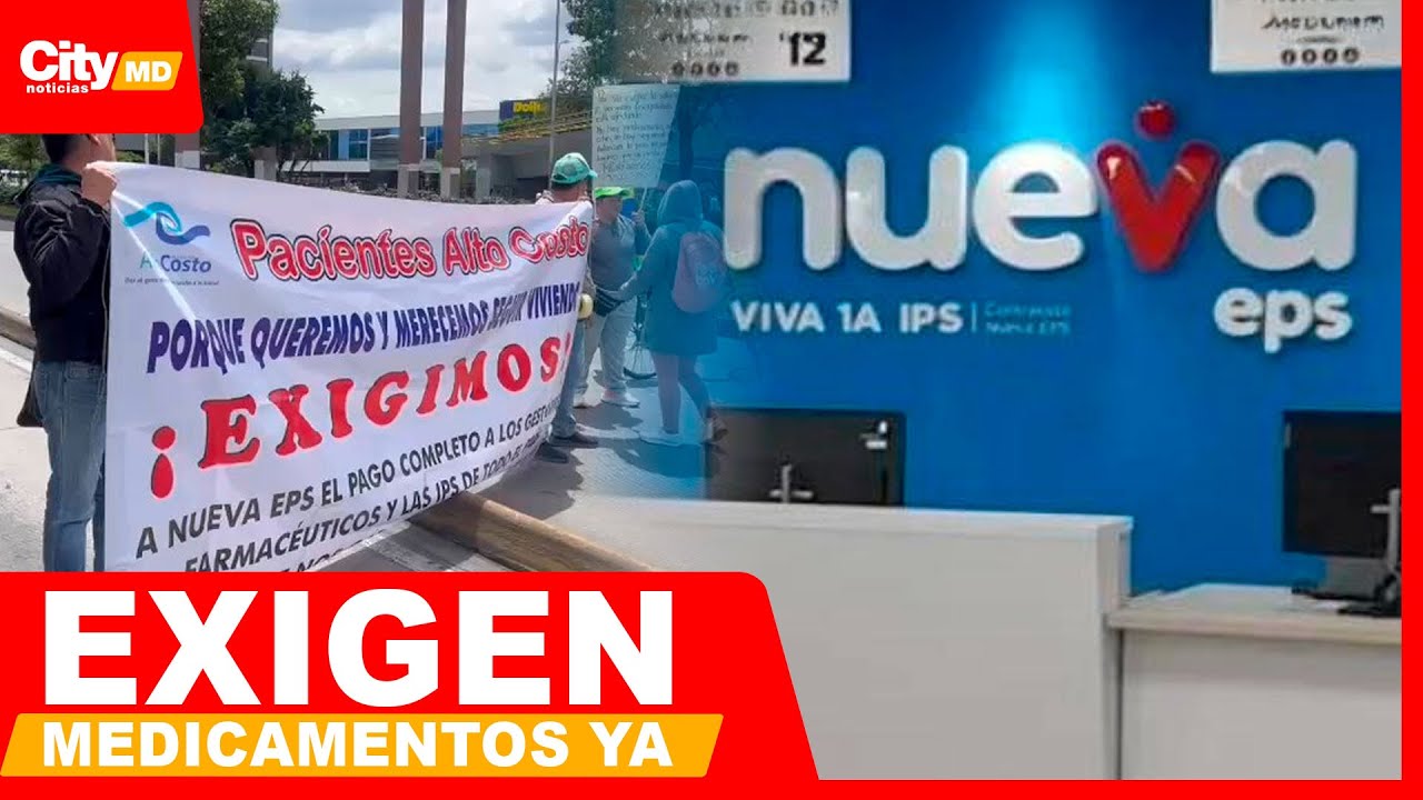 Pacientes protestan en Engativá por demoras de medicamentos en Nueva EPS | City Noticias Medio Día