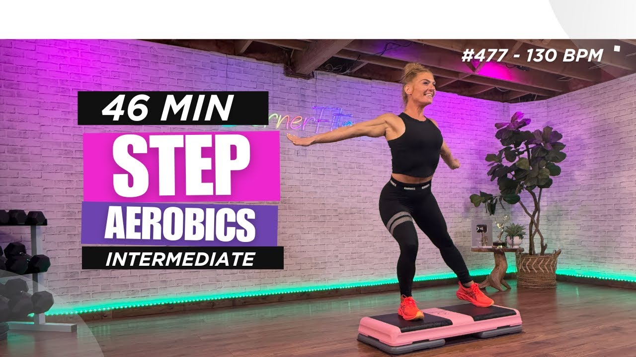 46-Min Intermediate Step Aerobics | 130 BPM | Full-Body Cardio at Home #477
