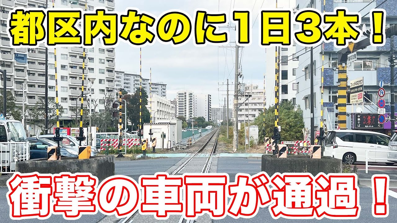 23区内唯一の非電化路線、踏切が閉まって通る車両とは…？