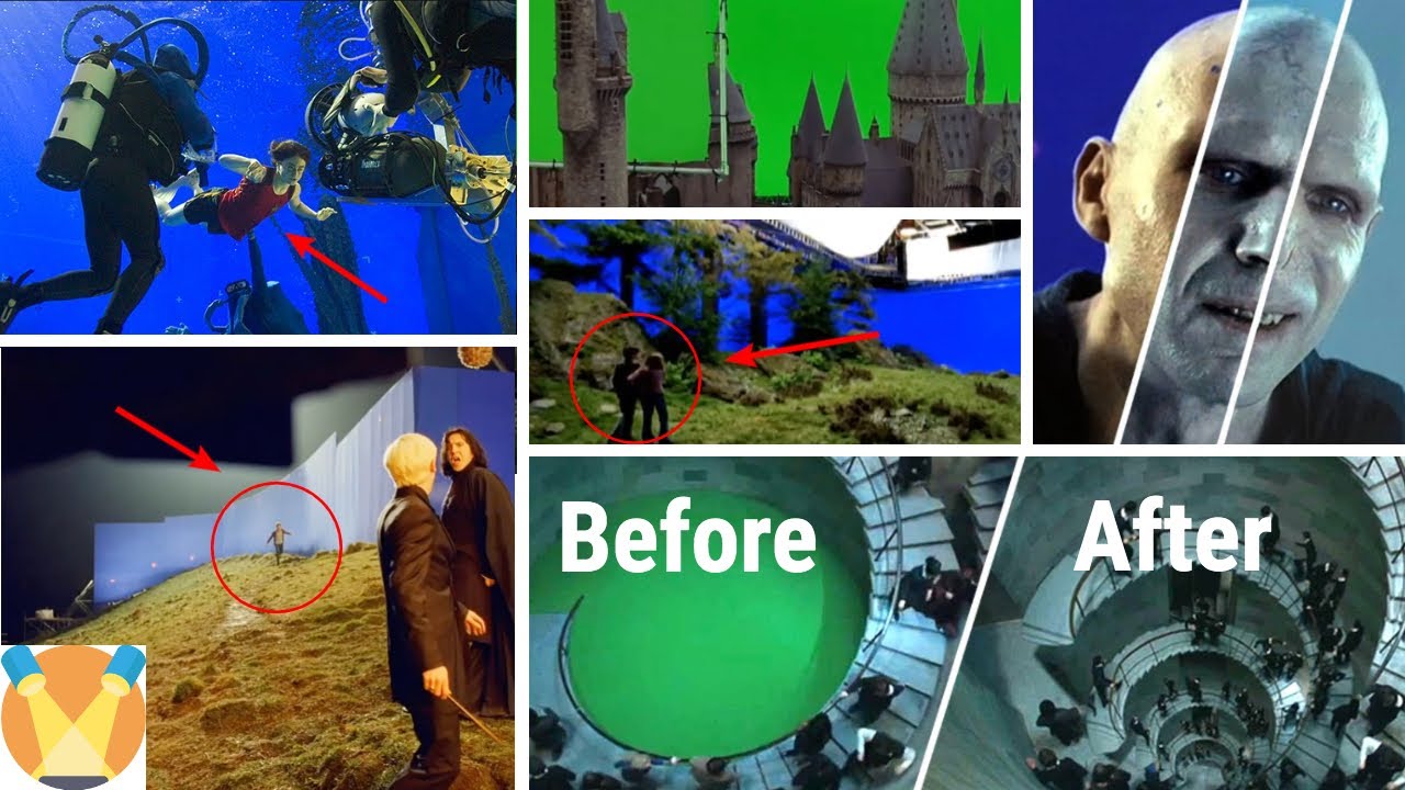 Harry Potter Before vs. After Special Effects - All Movies