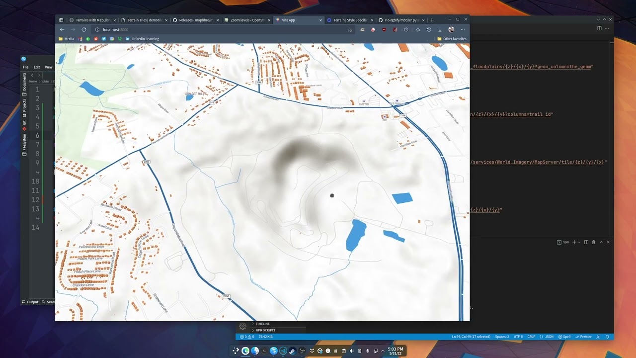 3D Terrain in Maplibre 2.2