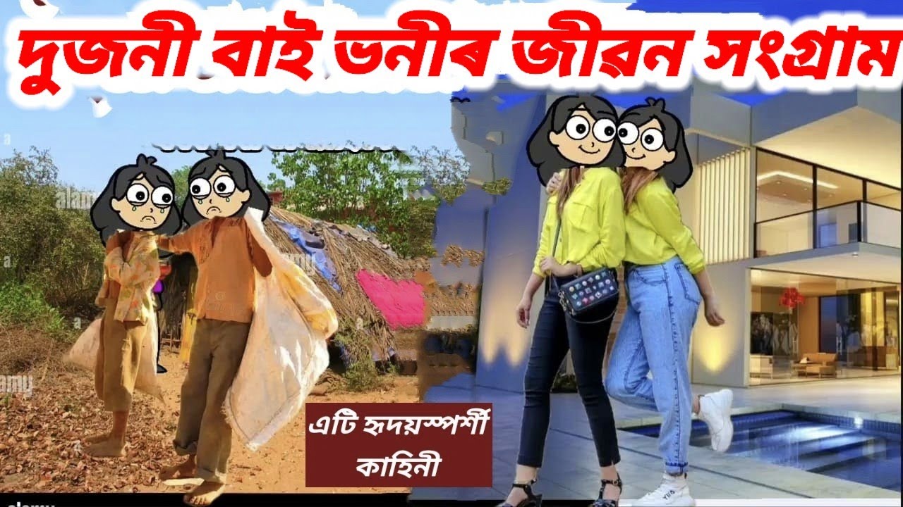 🌺😭দুজনী যঁজা বাই ভনীৰ সফলতা🌺এটি হৃদয়স্পৰ্শী কাহিনী/Assamese cartoon/#cartoon/Assamese sad story