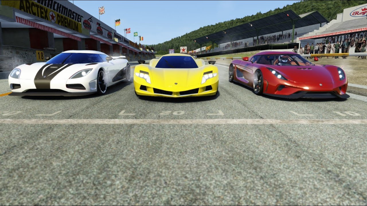 Aspark Owl Electric Hypercar vs Koenigsegg Agera R vs Koegnisegg Regera at Old Spa
