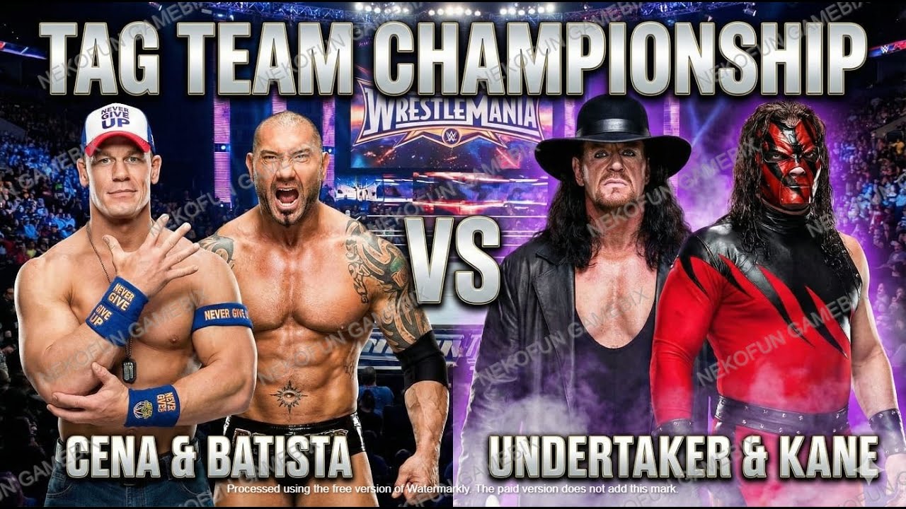 WWE JOHN CENA & THE ROCK V/S BROTHERS OF DESTRUCTION (UNDER TAKER & KANE )