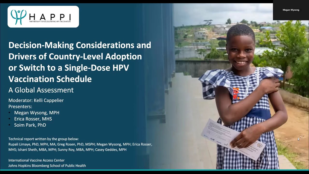 Decision-Making Considerations & Drivers of Country-Level Adoption to a Single-Dose HPV Vaccination